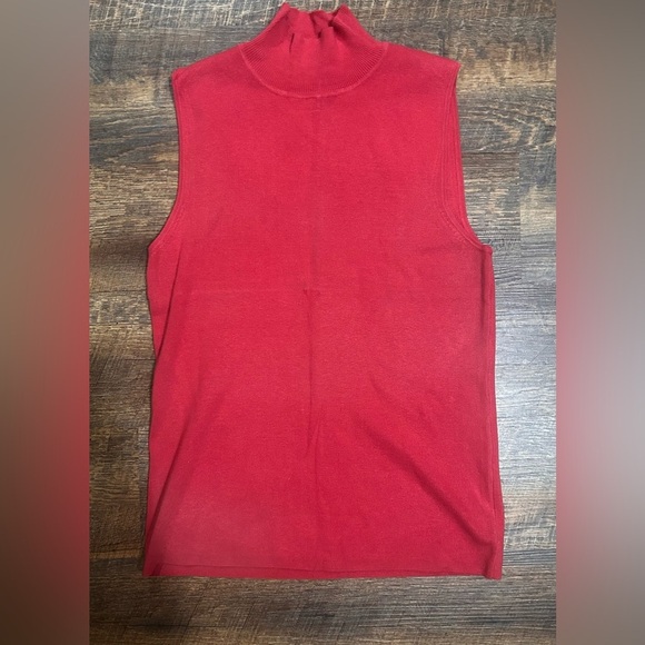 Chico’s Isabelle Mock Sweater Sleeveless Chico Size 1 Feverish - Picture 2 of 4